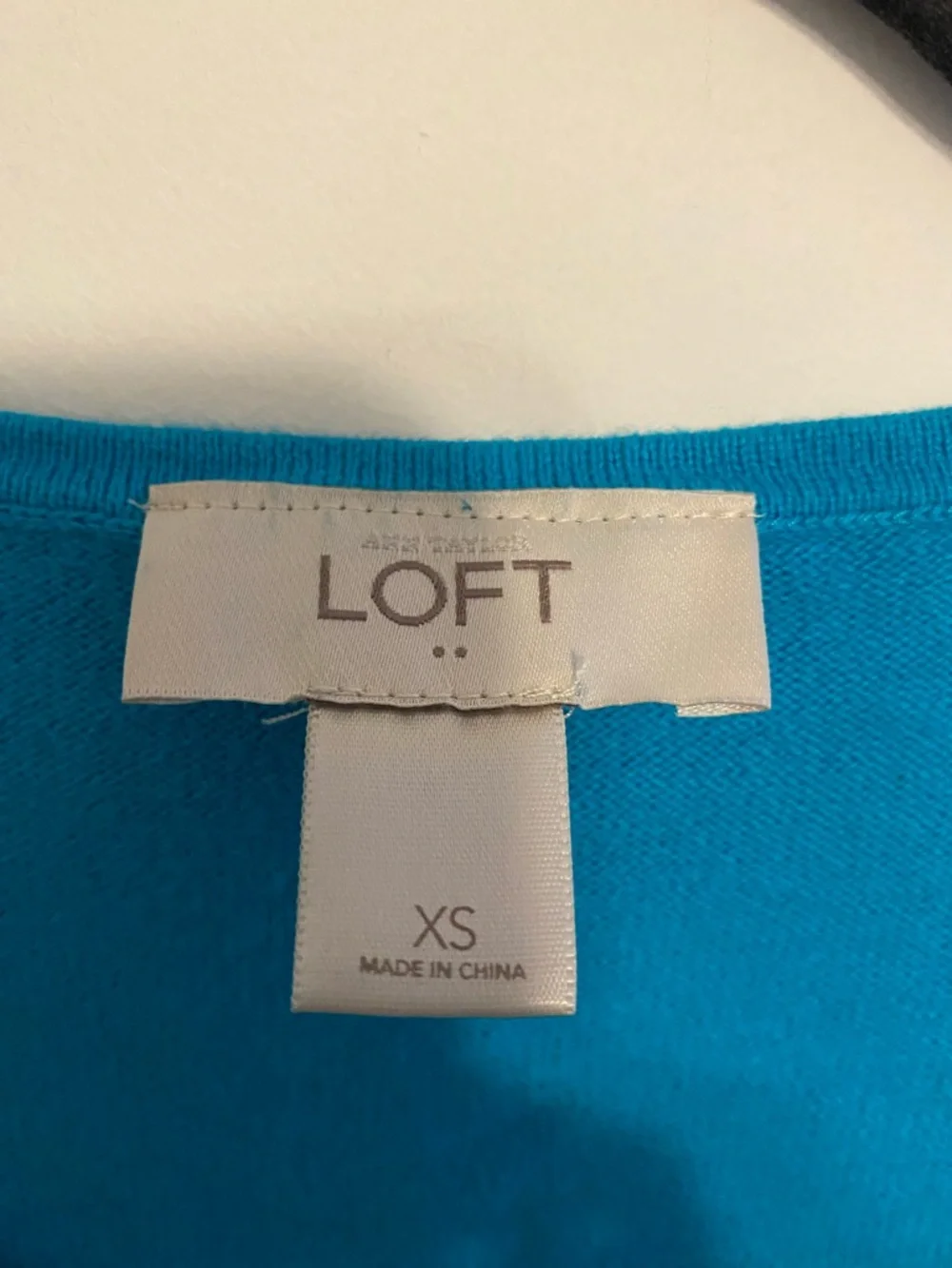 LOFT Teal Scoop Neck Sweater with Cuff Buttons - Picture 2 of 8